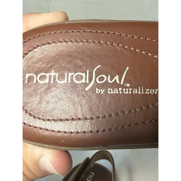 NATURALIZER NATURAL SOLE Brown CAYENNE Leather SANDAL size 9 - Picture 8 of 15